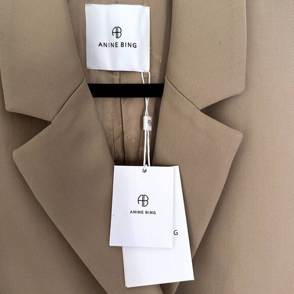 NEW Anine Bing Madeleine Blazer in Deep Sand - Picture 6 of 9
